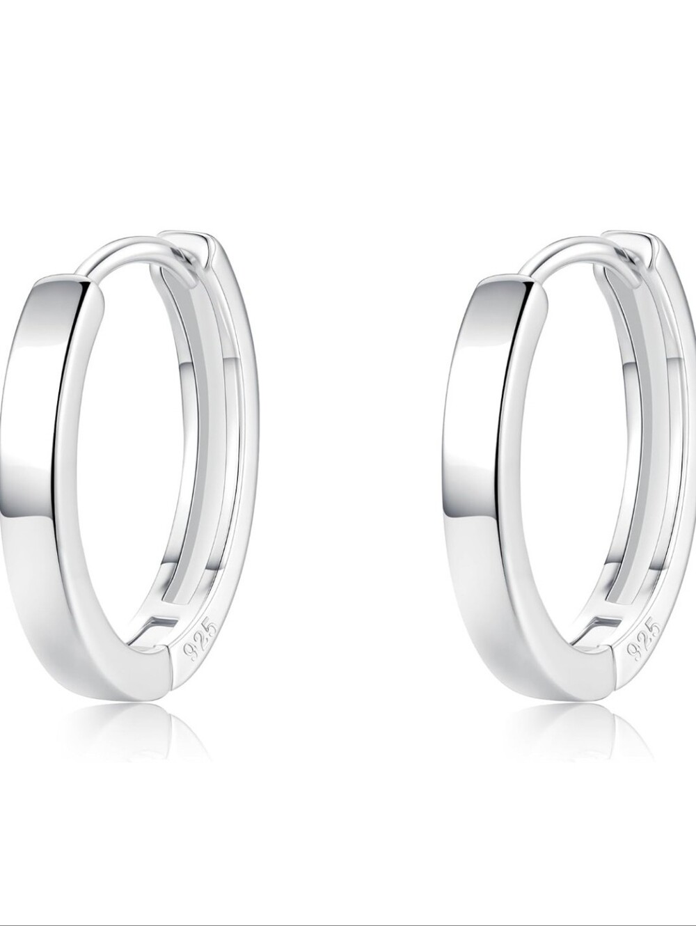 Sterling Silver Classic Huggie Hoop Earrings - Silver